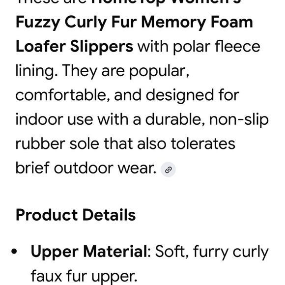 Home Top Fuzzy Curly Memory Foam Loafer Slippers SZ 9-10 - Picture 8 of 9